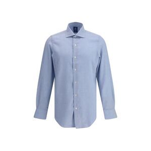 Finamore Classic ButtonDown Shirt Men Light Blue Shirts
